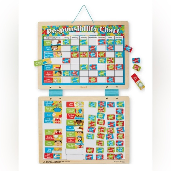 Melissa & Doug Colorful Magnetic Responsibility Chart - Picture 1 of 1
